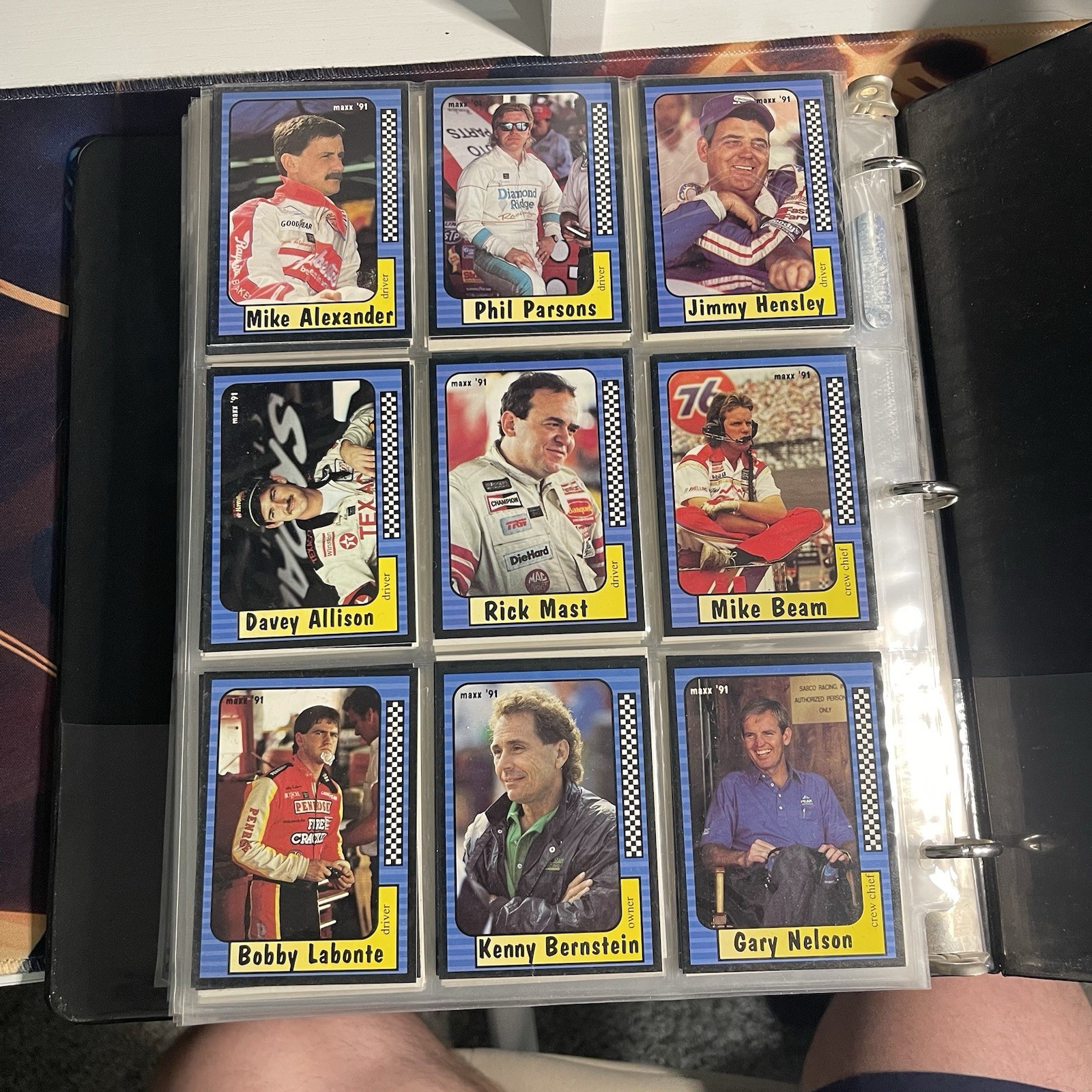 Vinatage 90s Nascar Racing Cards Binder Full