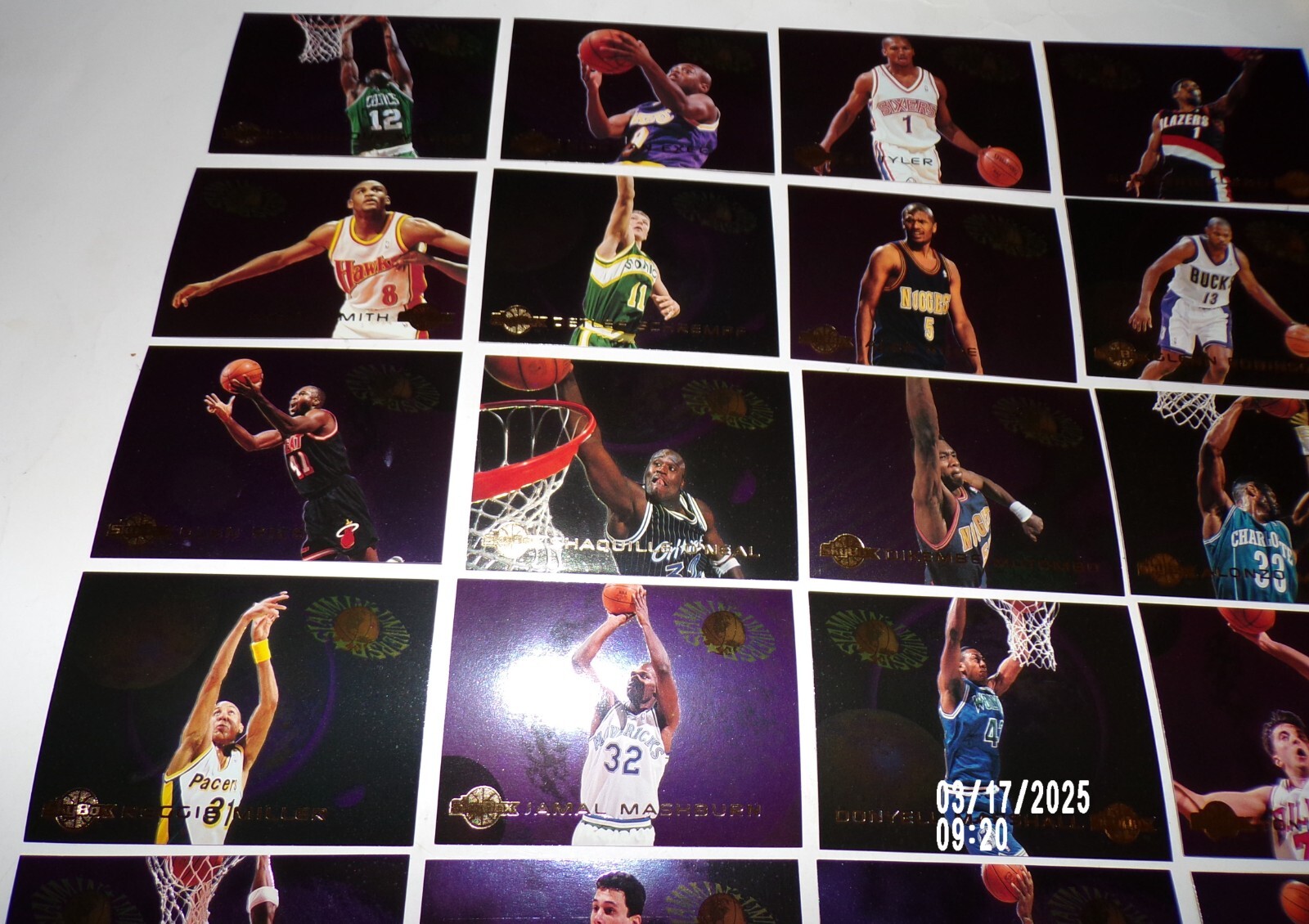 1994-95 Skybox Basketball Card Slammin Universe Complete Insert Set 1-30 Shaq