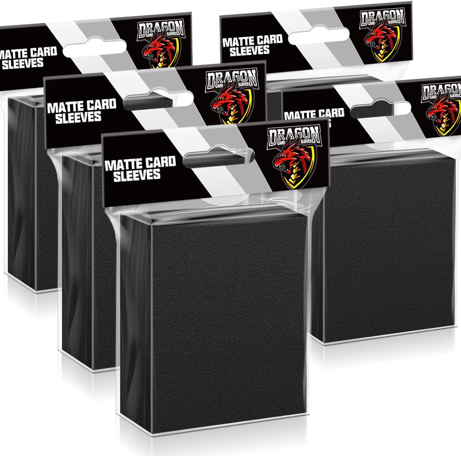 500 Pcs Black Card Sleeves Toploaders for Trading Card, Matte Card Sleeves Deck
