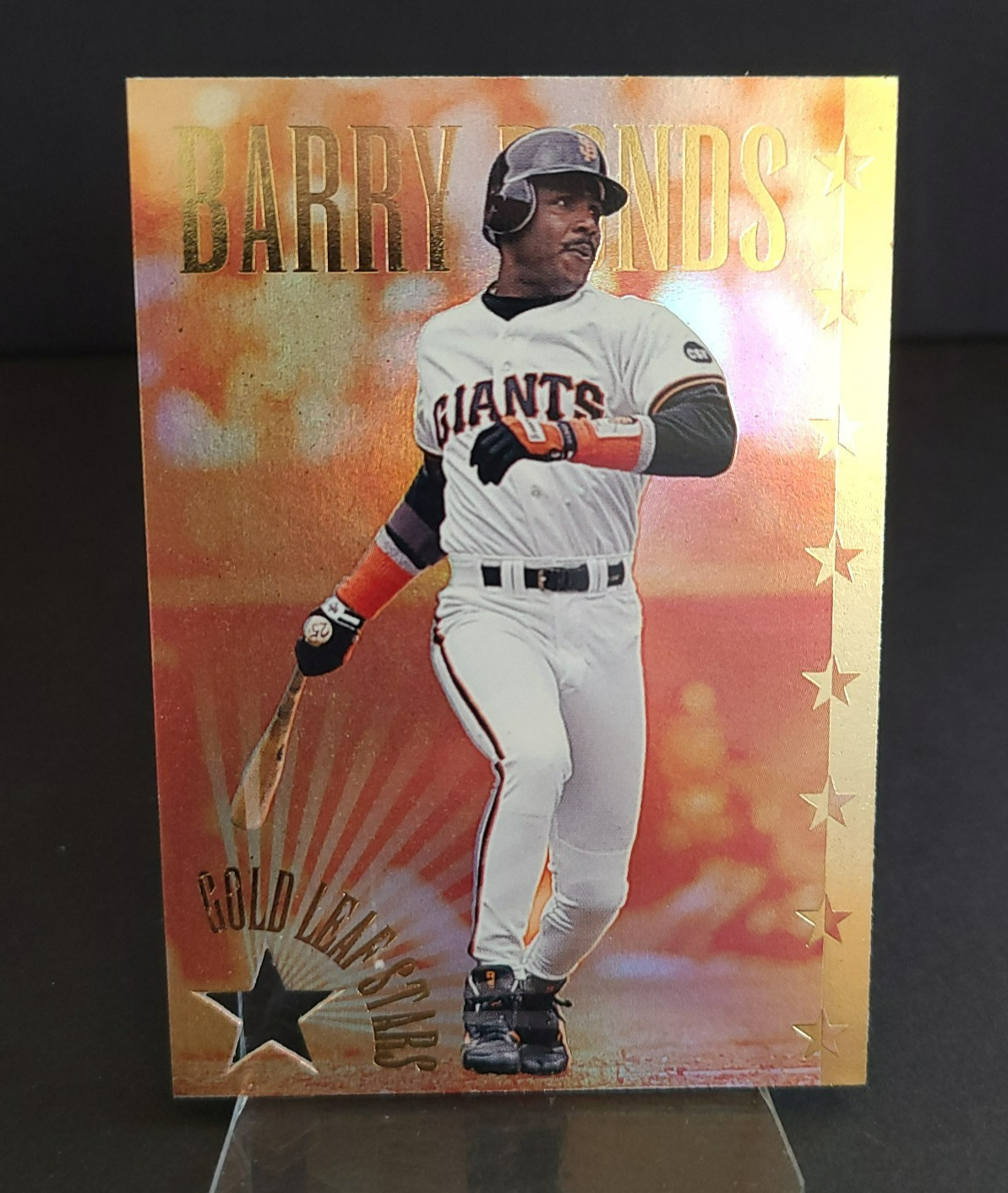1995 Leaf Gold Leaf Stars Barry Bonds Card #5 SN /10000 – San Francisco Giants