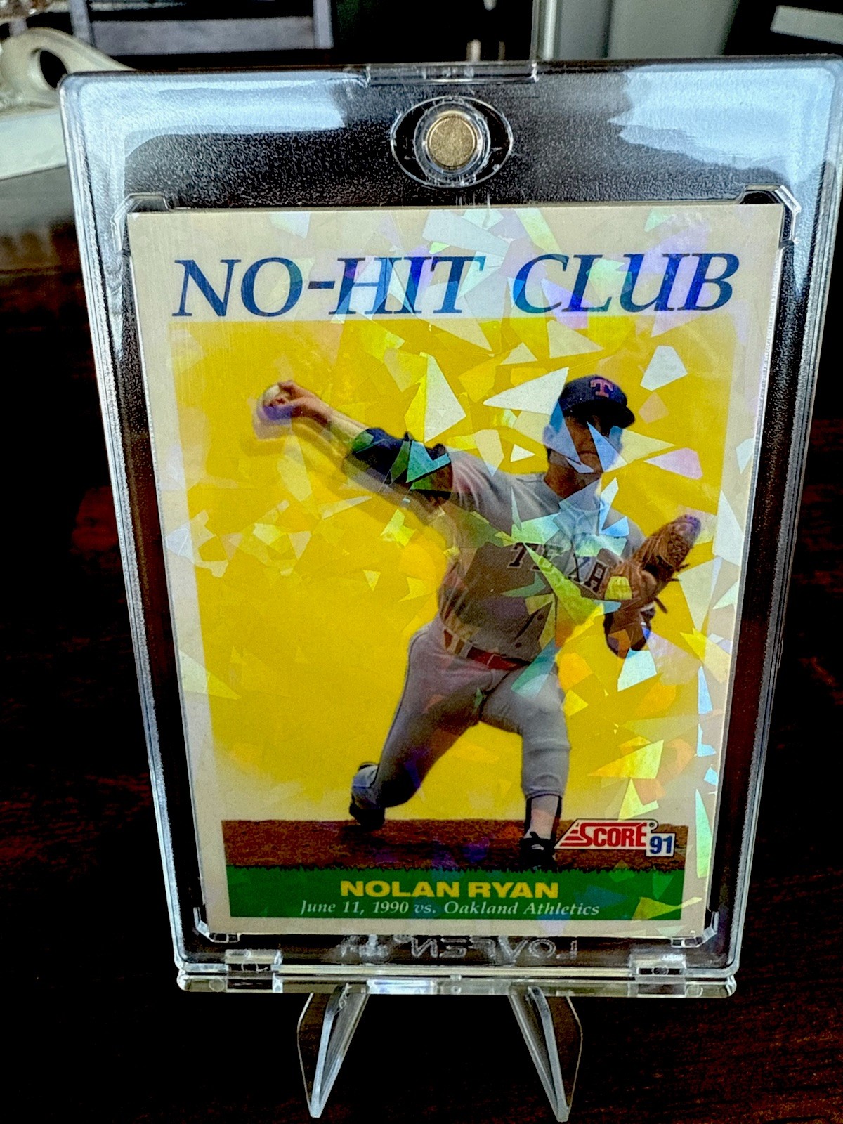 RARE 1/1 CRACKED ICE Nolan Ryan 1991 Score Rangers #701 Strikeout King