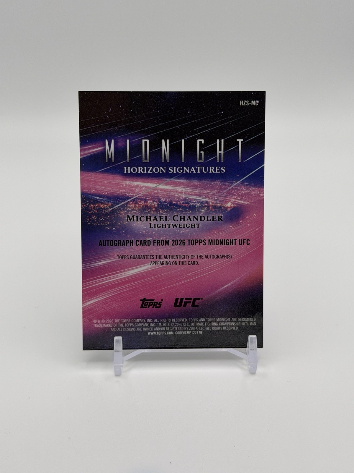 Topps Midnight UFC Horizon Signatures Michael Chandler RC Auto 2026 #HZS-MC