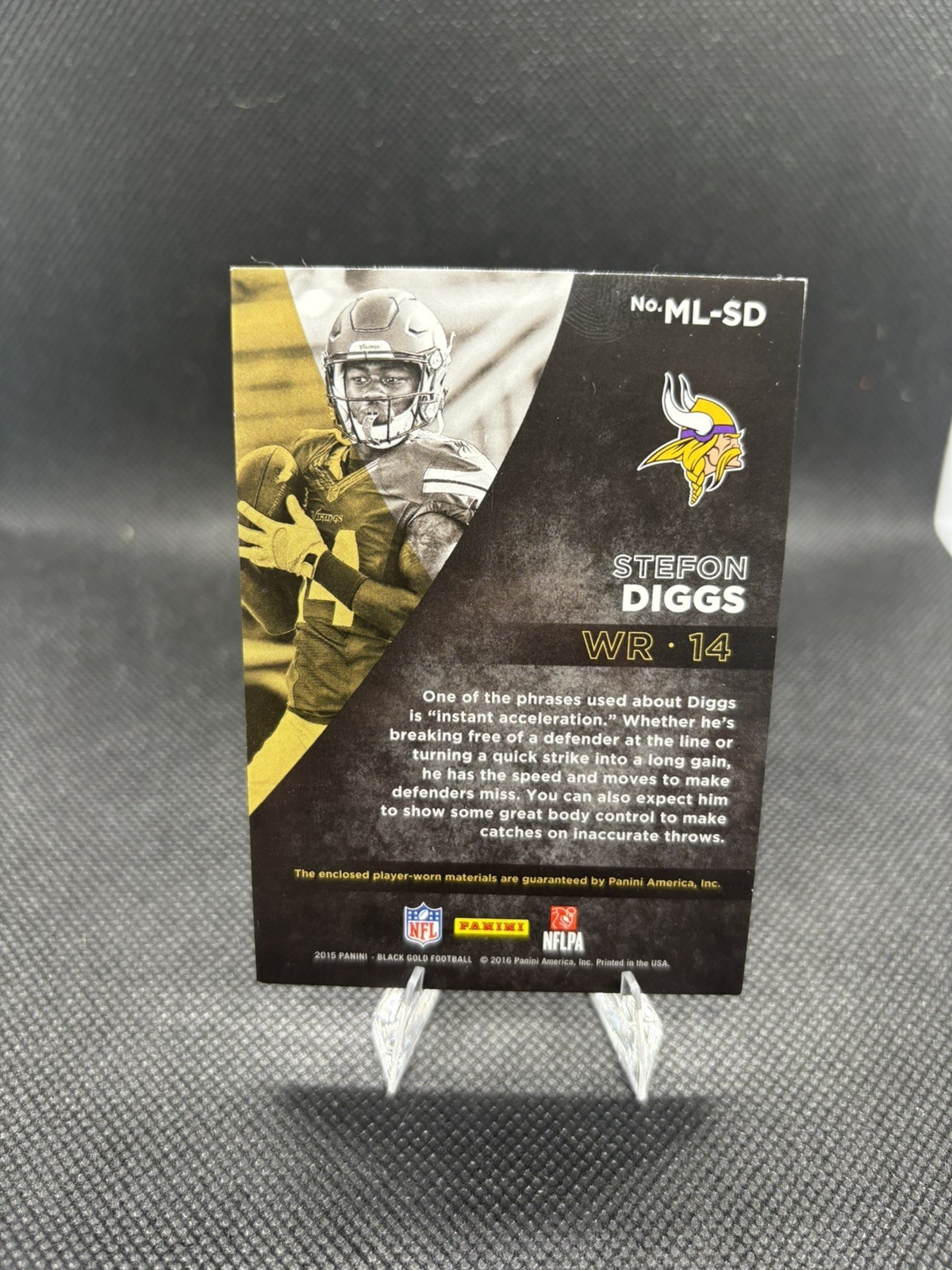 2015 Panini Black Gold – Mother Lode Stefon Diggs #ML-SD White Gold /99