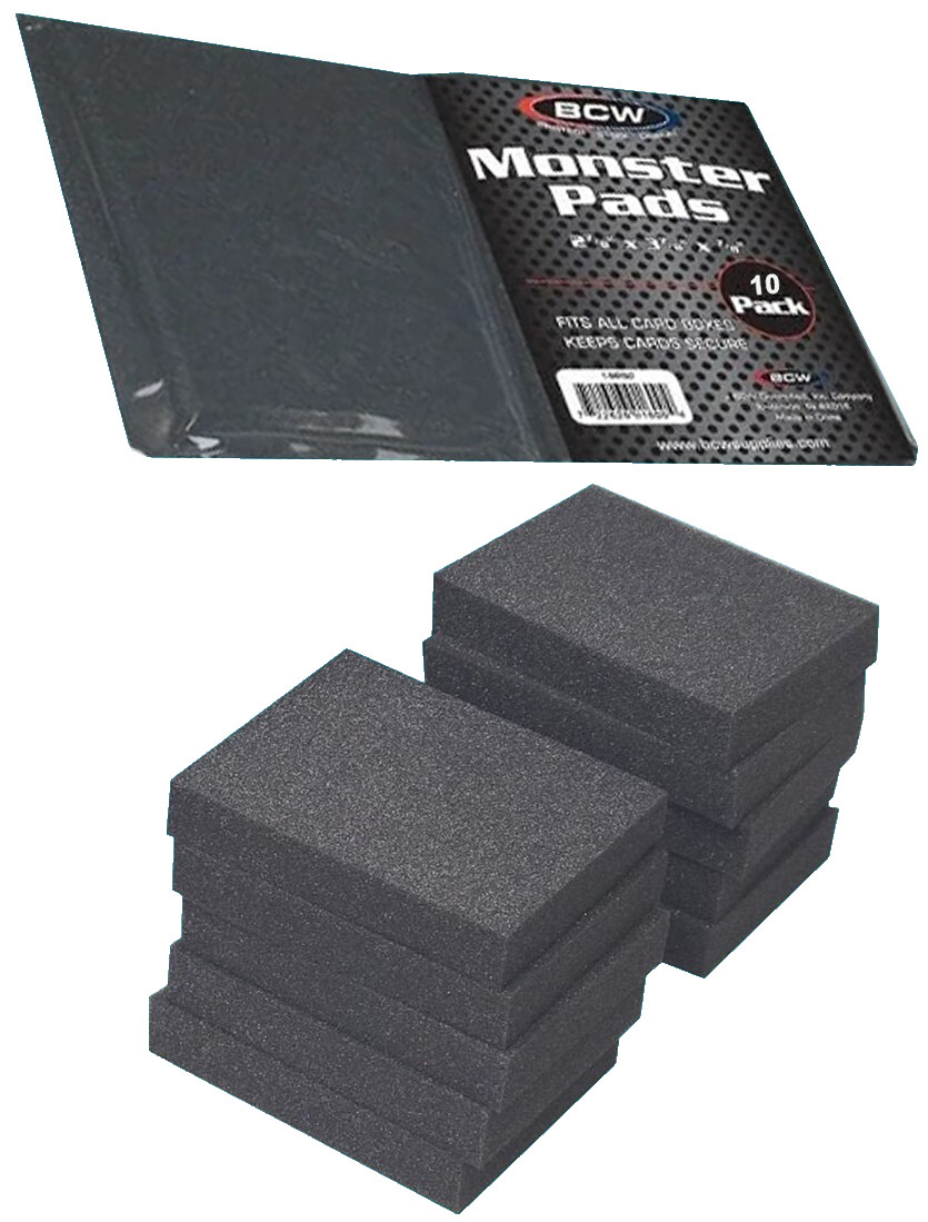 10 BCW Monster Pads for Storage Boxes Sports Card Foam Filler jam spacer divider