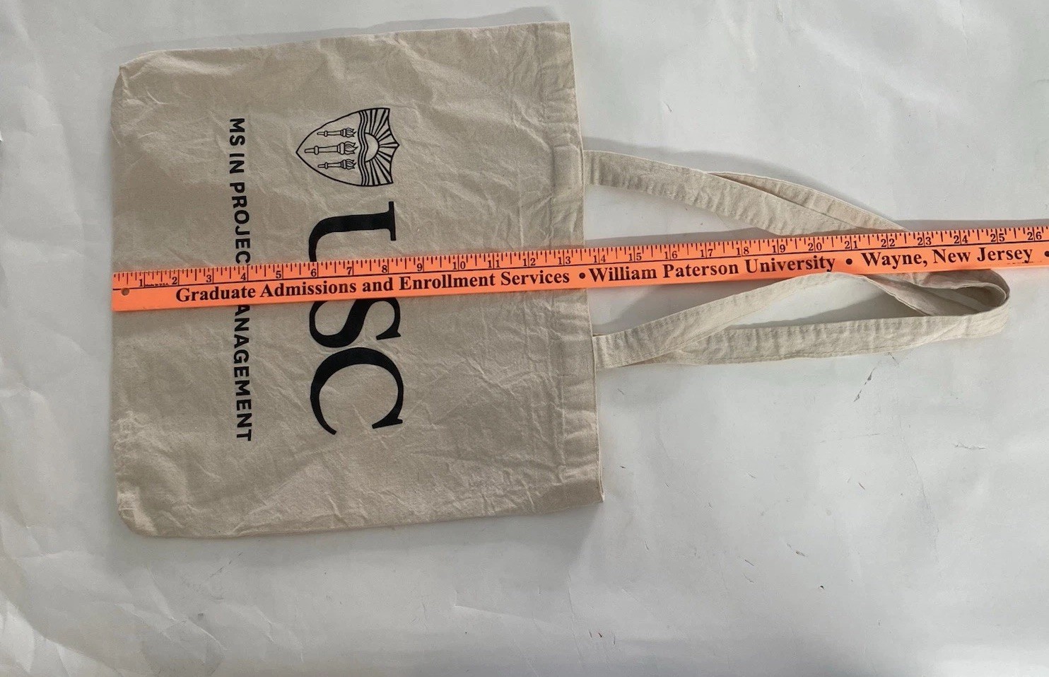 USC Collegiate Canvas Tote Bag Shoulder Strap MS Project Management University