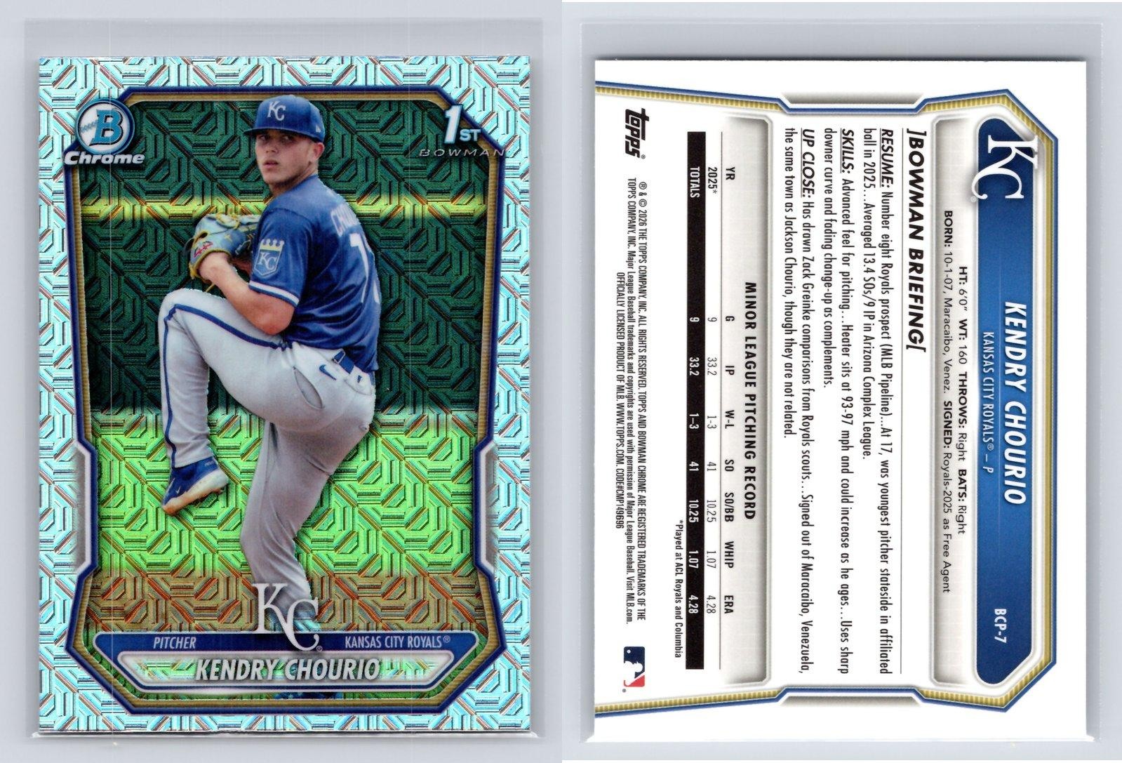 2026 Bowman Chrome KENDRY CHOURIO #BCP-7 Mojo Refractor