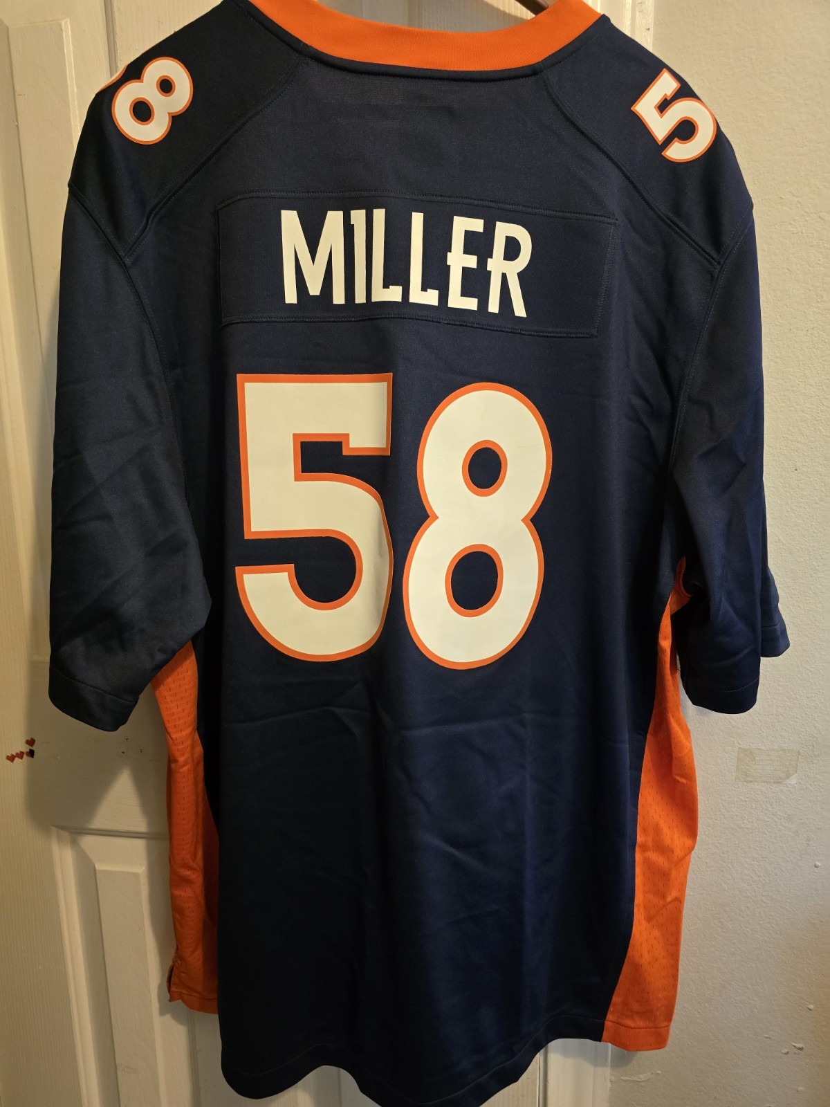 Nike Denver Broncos Von Miller #58 NFL Jersey Super Bowl 50 XXL Navy/Orange