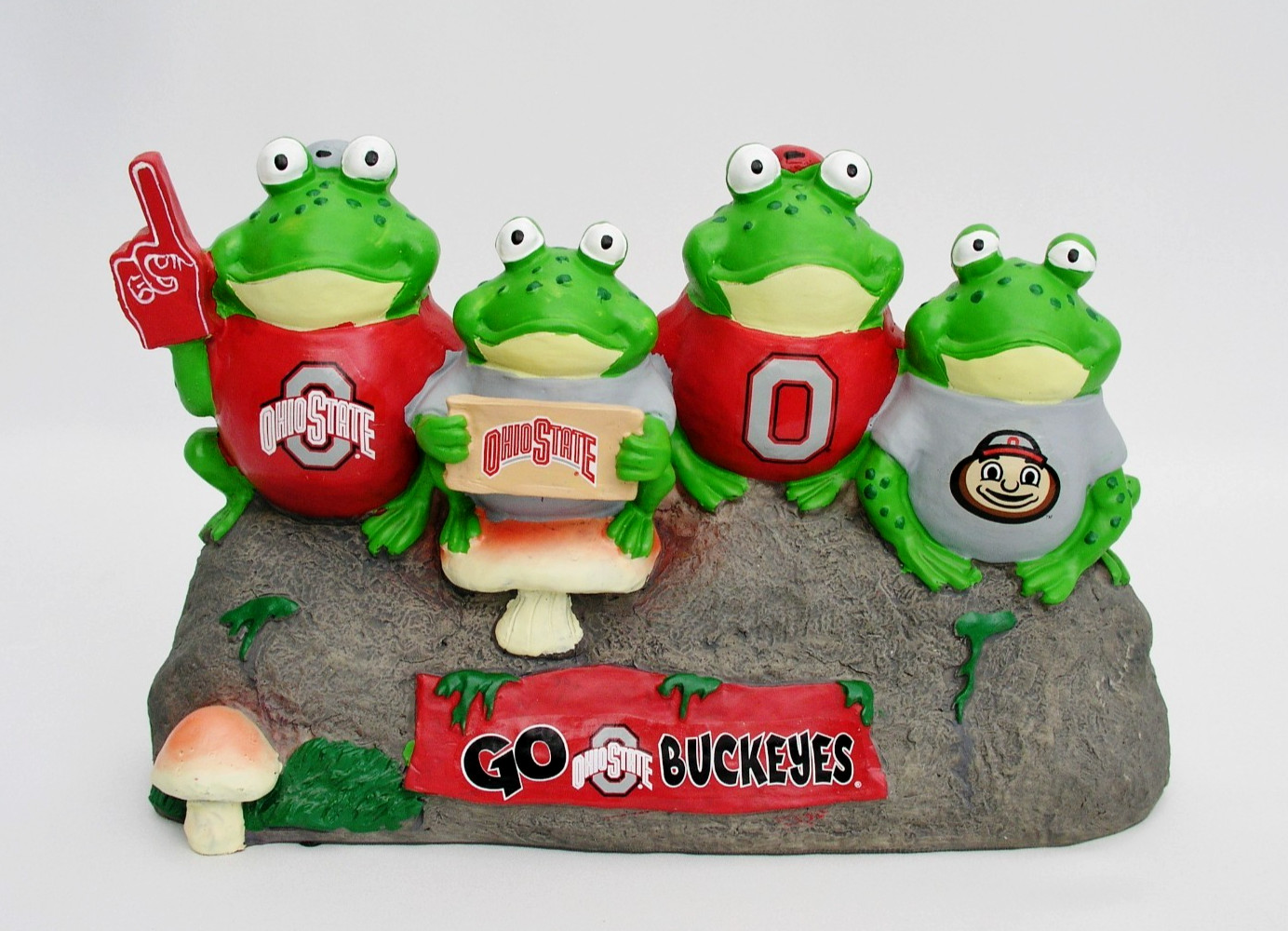OHIO STATE BUCKEYES RALLY FROGS FIGURINE – 10 1/4″ X 6 3/4″ X 3 1/2″ LICENSED