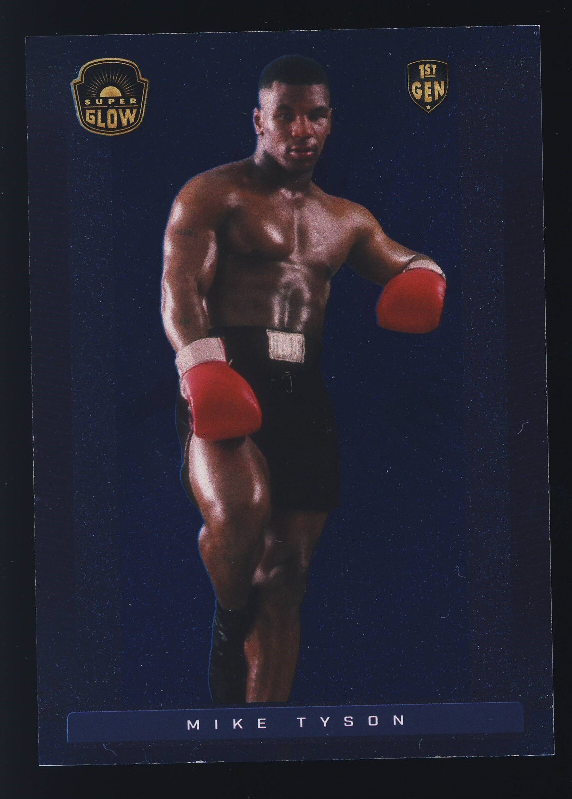 2021 Super Break The Bar Glow Blue Foil Parallel Variation Iron Mike Tyson /1500