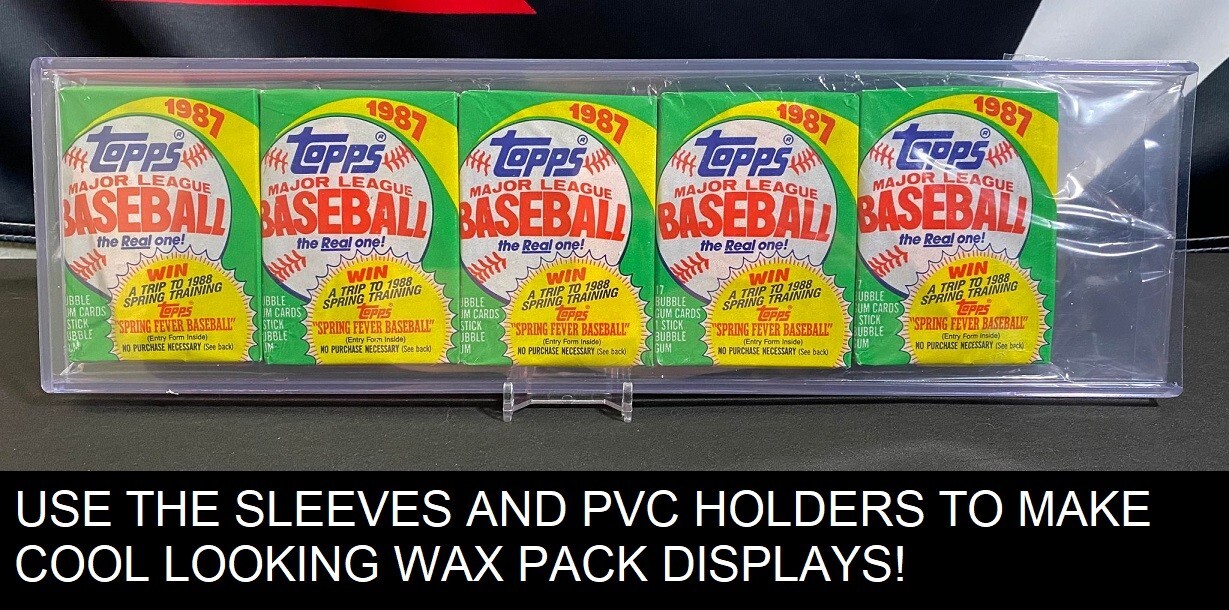 NEW PVC Rack Pack Holders pack of 5 – New size for 1981 – 1995 packs All Sports