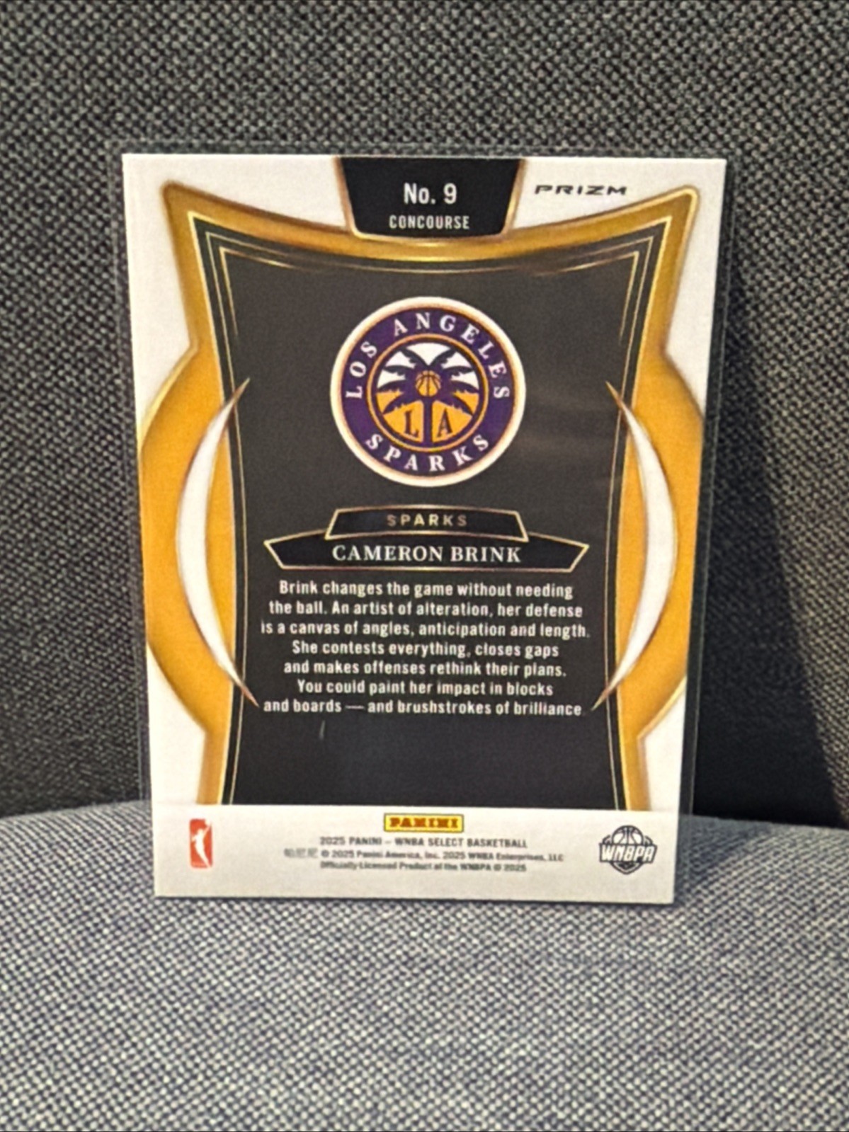 2025 Panini Select WNBA #9 Cameron Brink Concourse Pink Flash SP