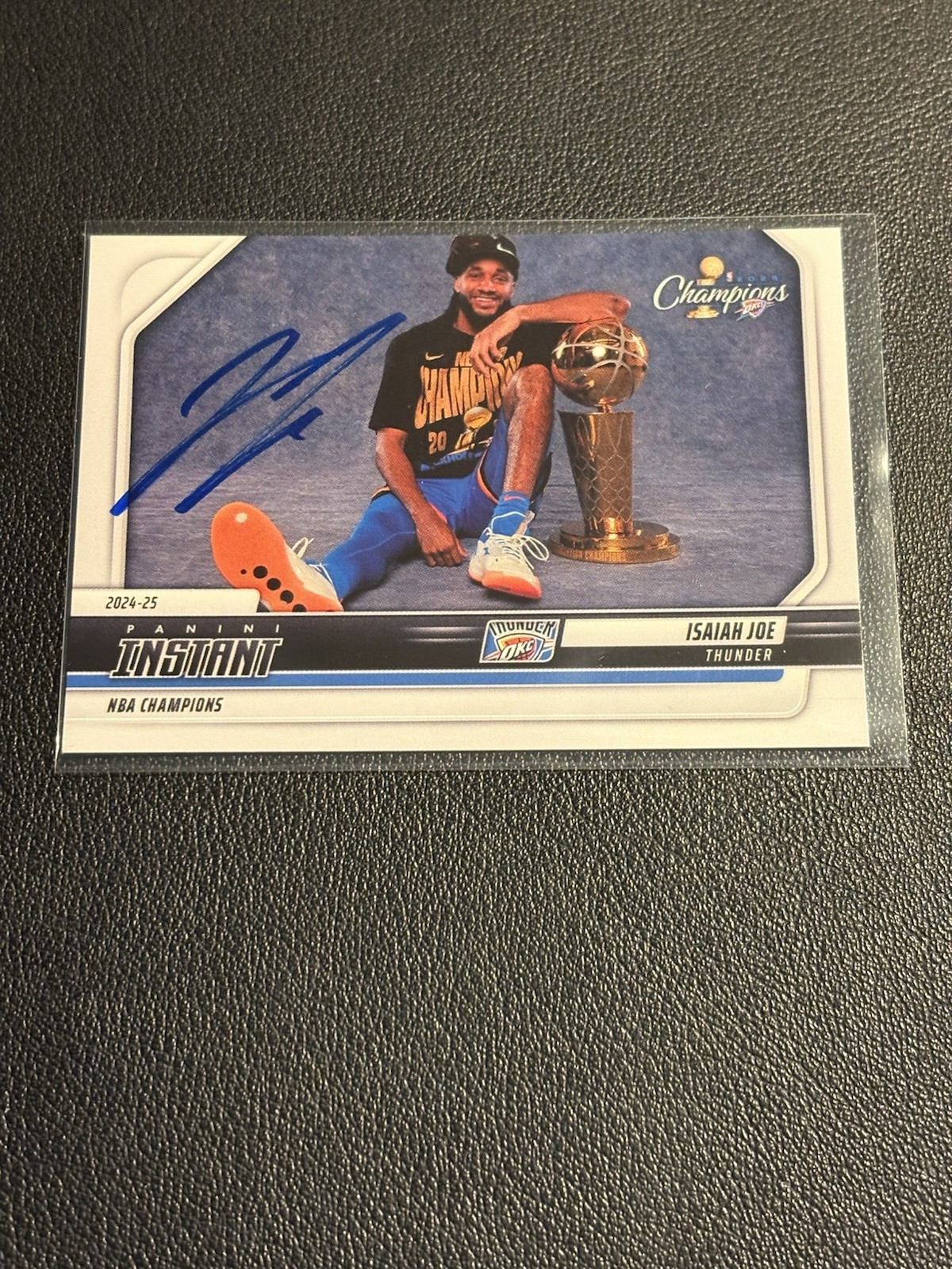Isaiah Joe Signed 2024-25 Panini Instant NBA Champions Trophy #18 Ip Auto Gtp
