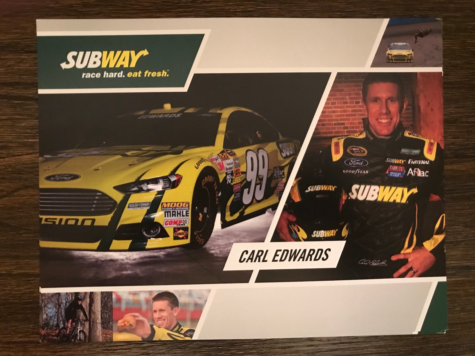 (12) Carl Edwards #99 #60 ROUSH RACING FORD 5×7 8×10 9×11 HERO CARD photos LOT3