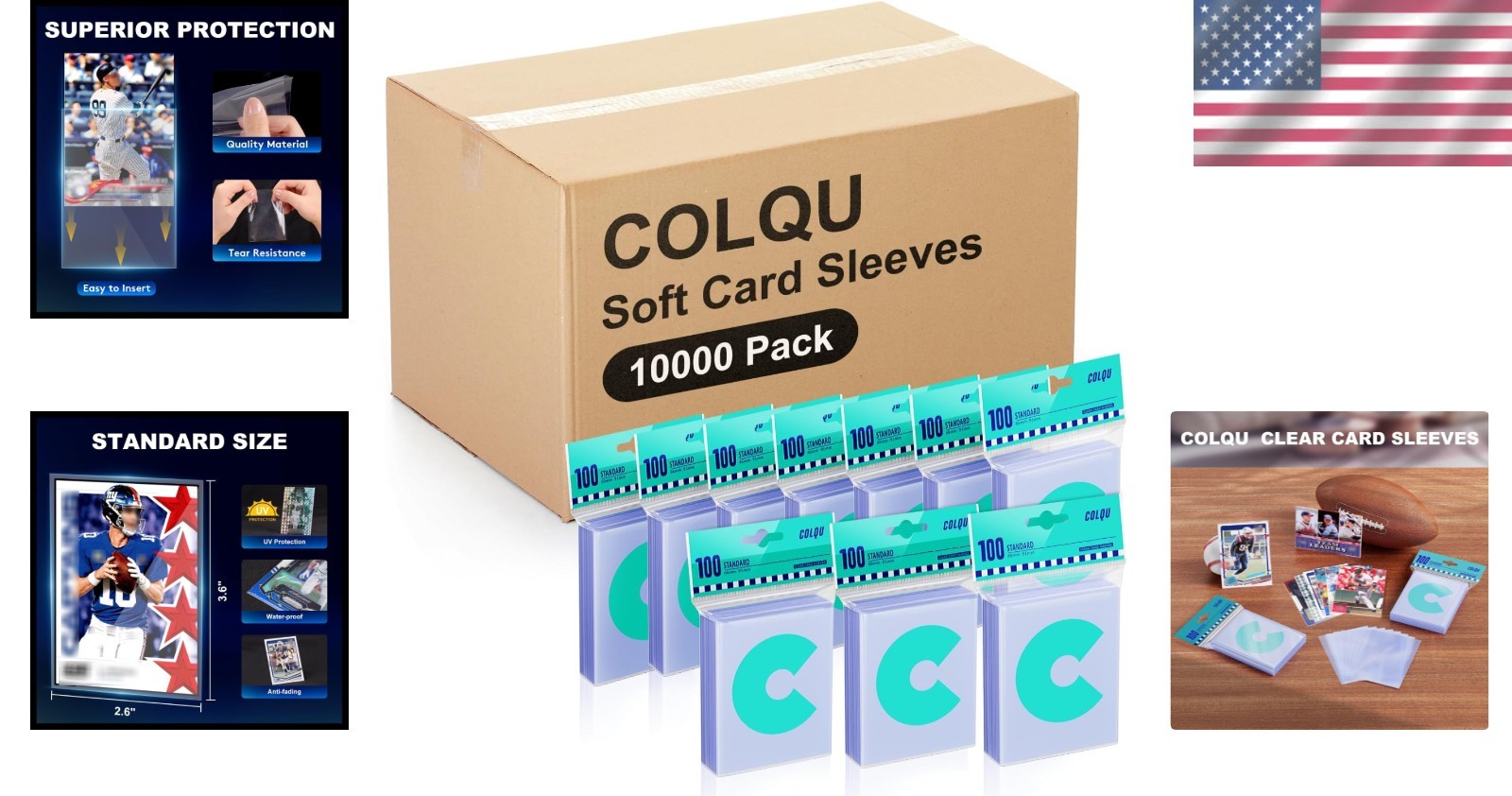 Pro 10000ct Clear Card Sleeves – Ultra-Soft Plastic Protectors for TCG & Spor…