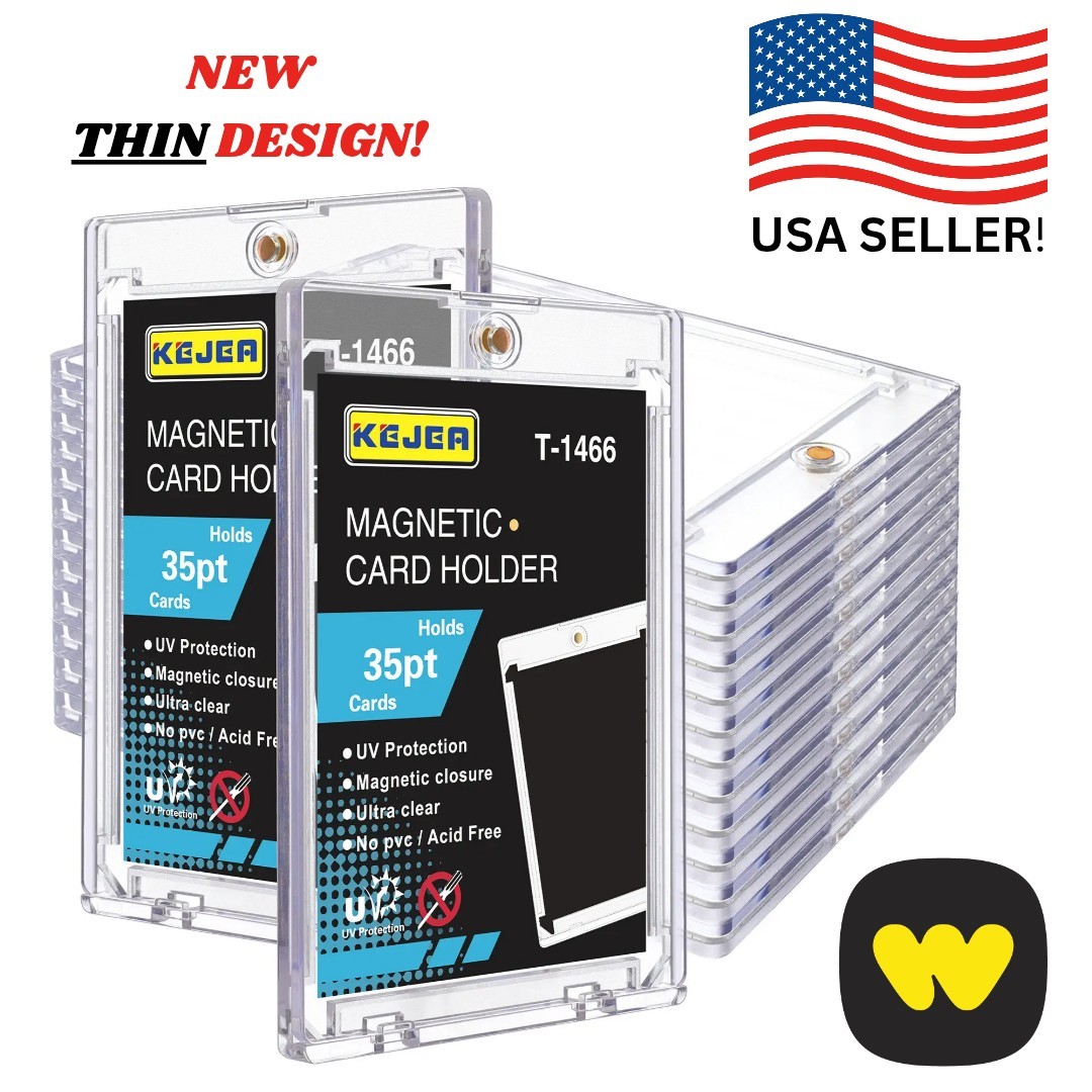100 Magnetic Card Holders 35pt THIN SLIM Sports TCG One Touch Kejea T-1466 USA