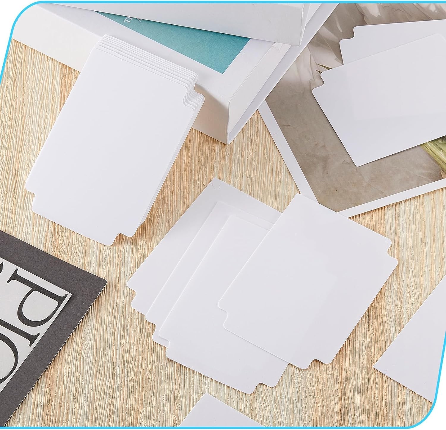 250 Pcs Trading Card Dividers Plastic Card Dividers, Frosted Separator with T…