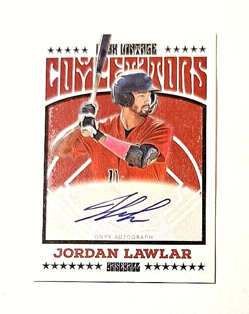 2022 Onyx Vintage Competitors Blue Ink Signatures #CAJL Jordan Lawler Rc Auto SP