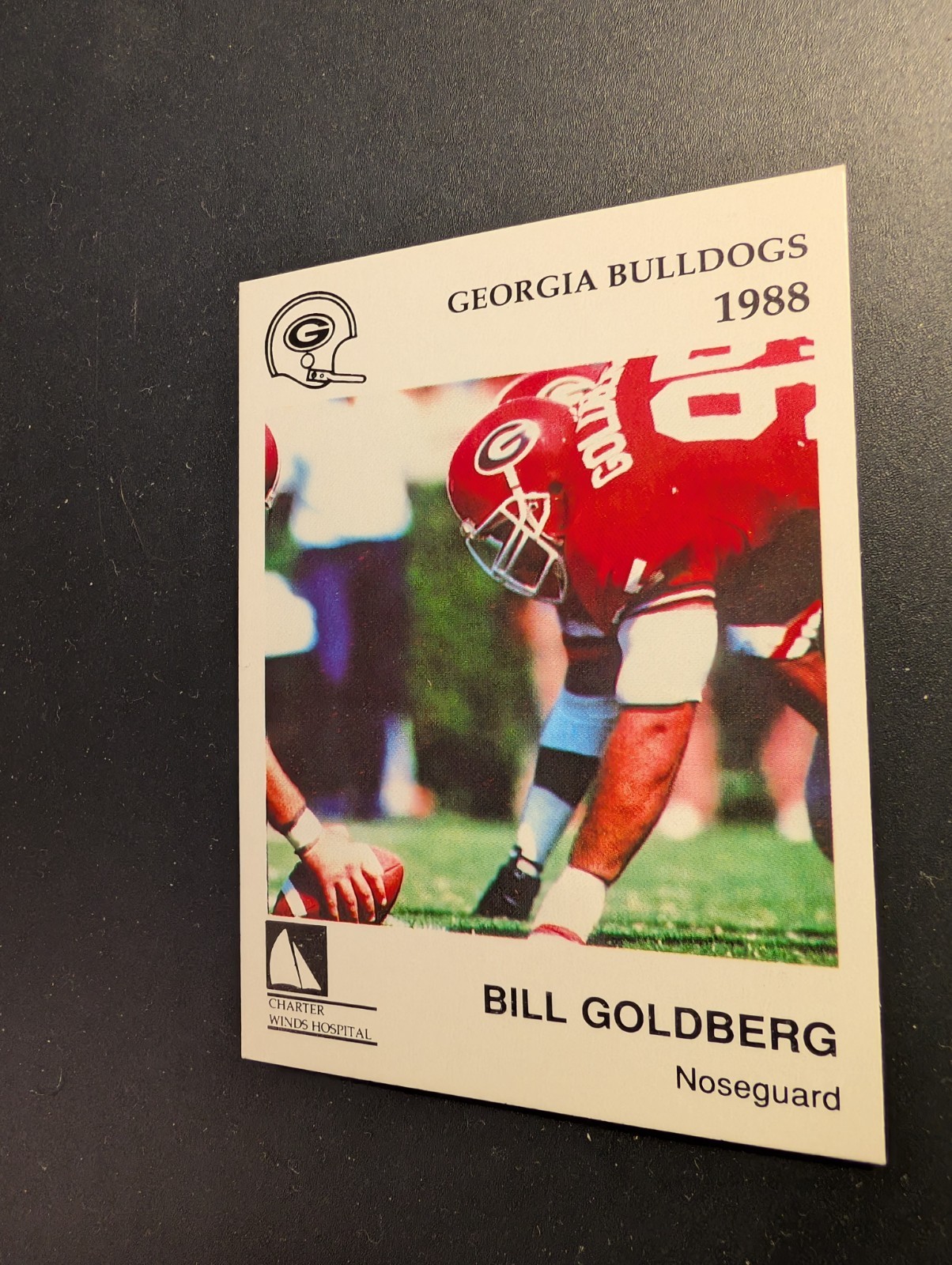 1988 McDag Bill Goldberg – Georgia Bulldogs – First Card of Goldberg – Low Pop!