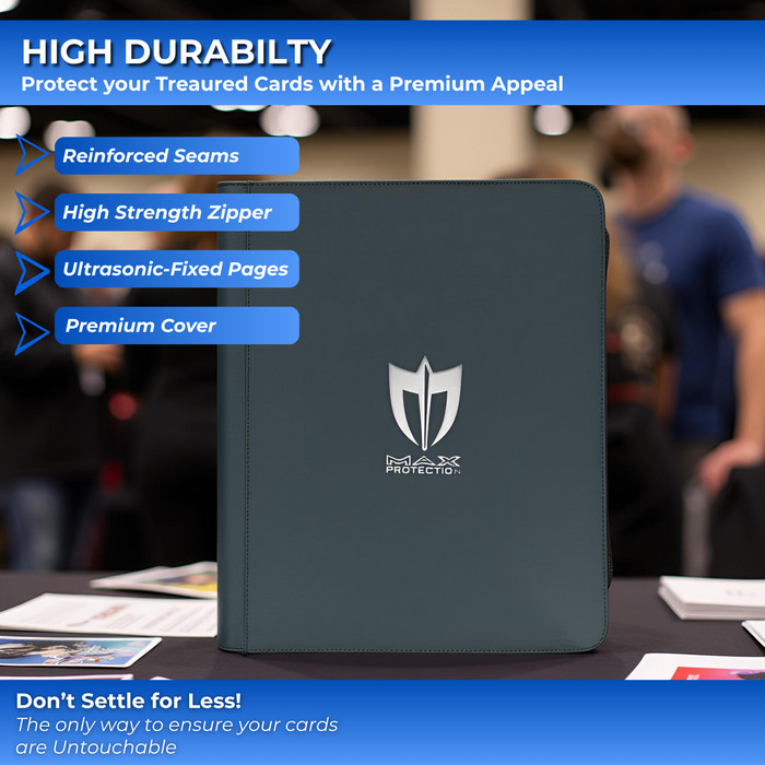 Max Pro Top Loader Binder | Holds 252 Standard 3”x4” Sports & Pokemon Cards