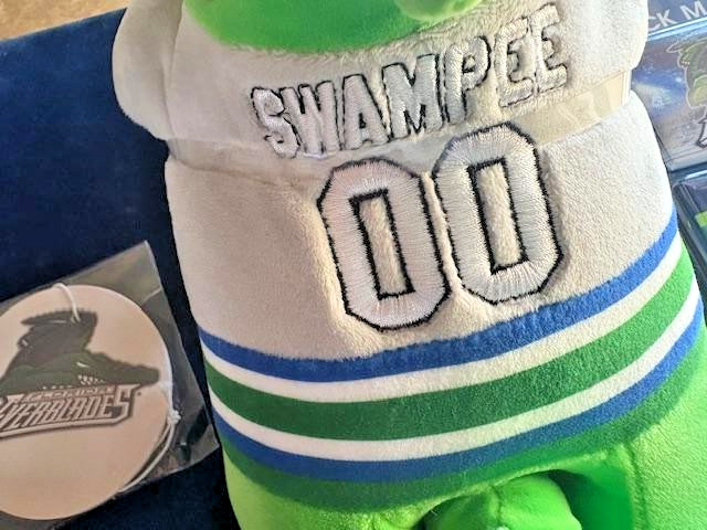 LOT (3) – ECHL Florida Everblades Hockey “Swampee” Mascot/Magnets/Hanging Tag