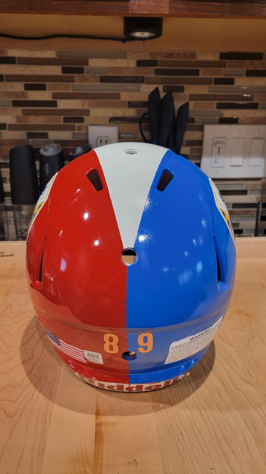 Team Philippines AGUILAS Custom American Football Helmet Pinoy Pride Man Cave