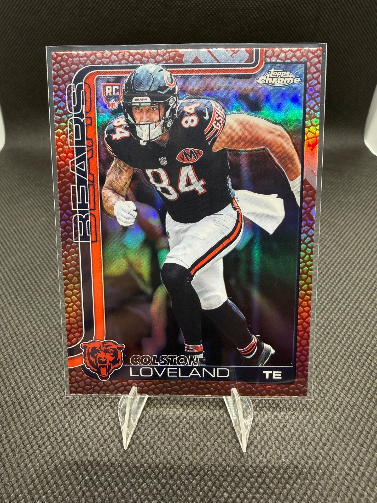 2025 Topps Chrome – Rookies Colston Loveland #345 Leather Refractor (RC)