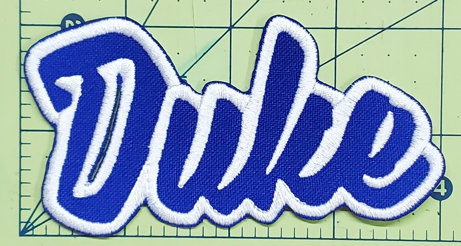Duke Text Embroidered Applique Iron On Patch Various Sizes Team Name Customize
