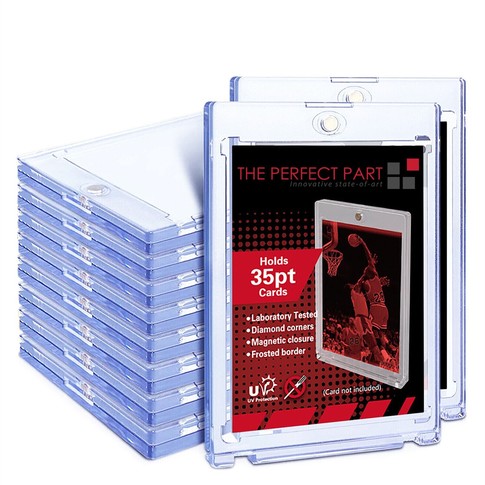 HeavyDuty Magnetic Trading Card Holders 35pt 75 130 One-Touch Hard UV Protection