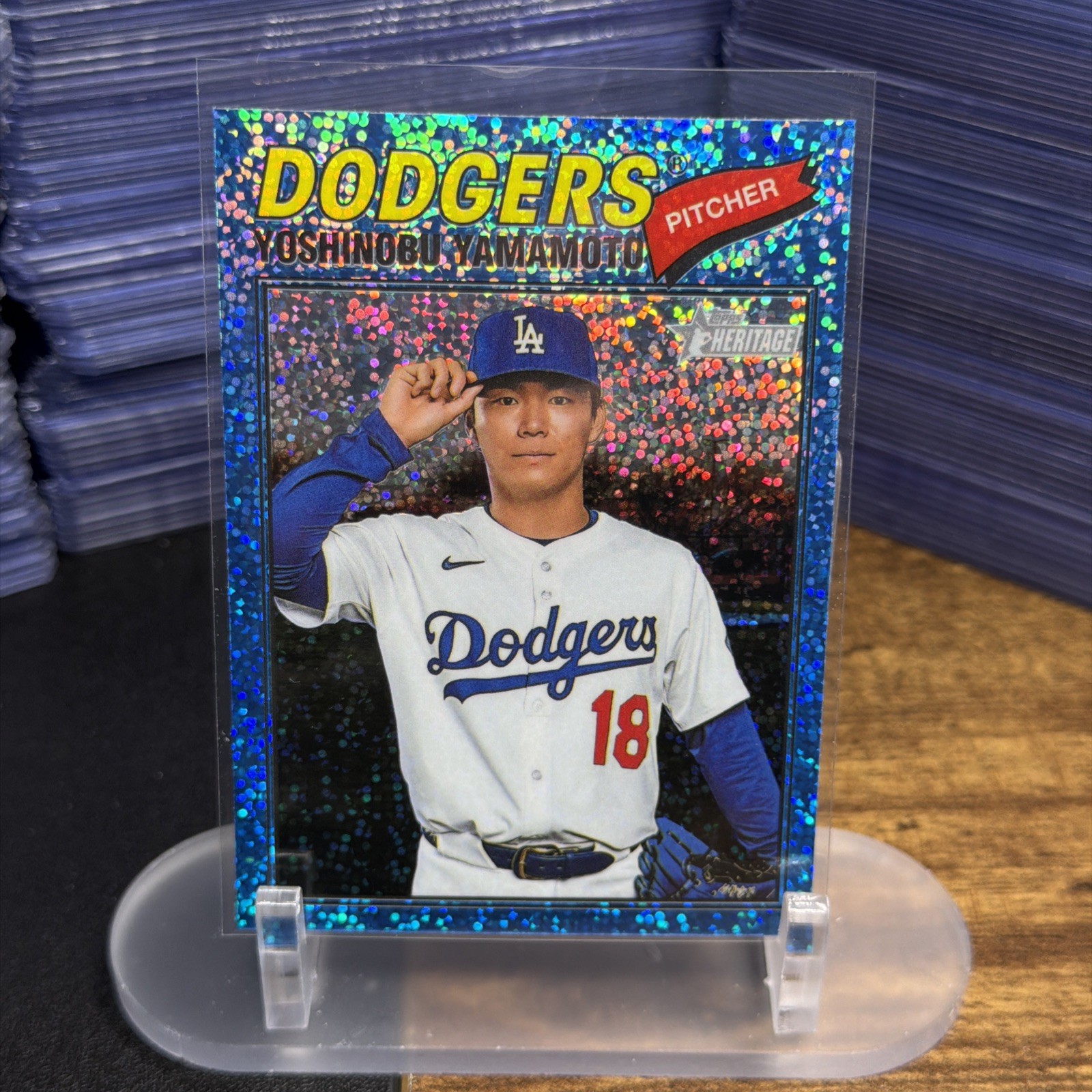 2026 Topps Heritage Chrome Blue Sparkle – You Pick – Stars & Rookies