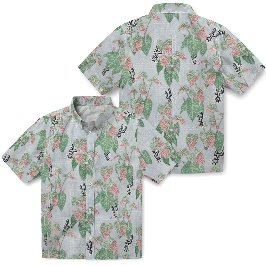 San Antonio Basketball Team Spurss Hawaiian Button Down Shirt Unisex Adult S-5XL