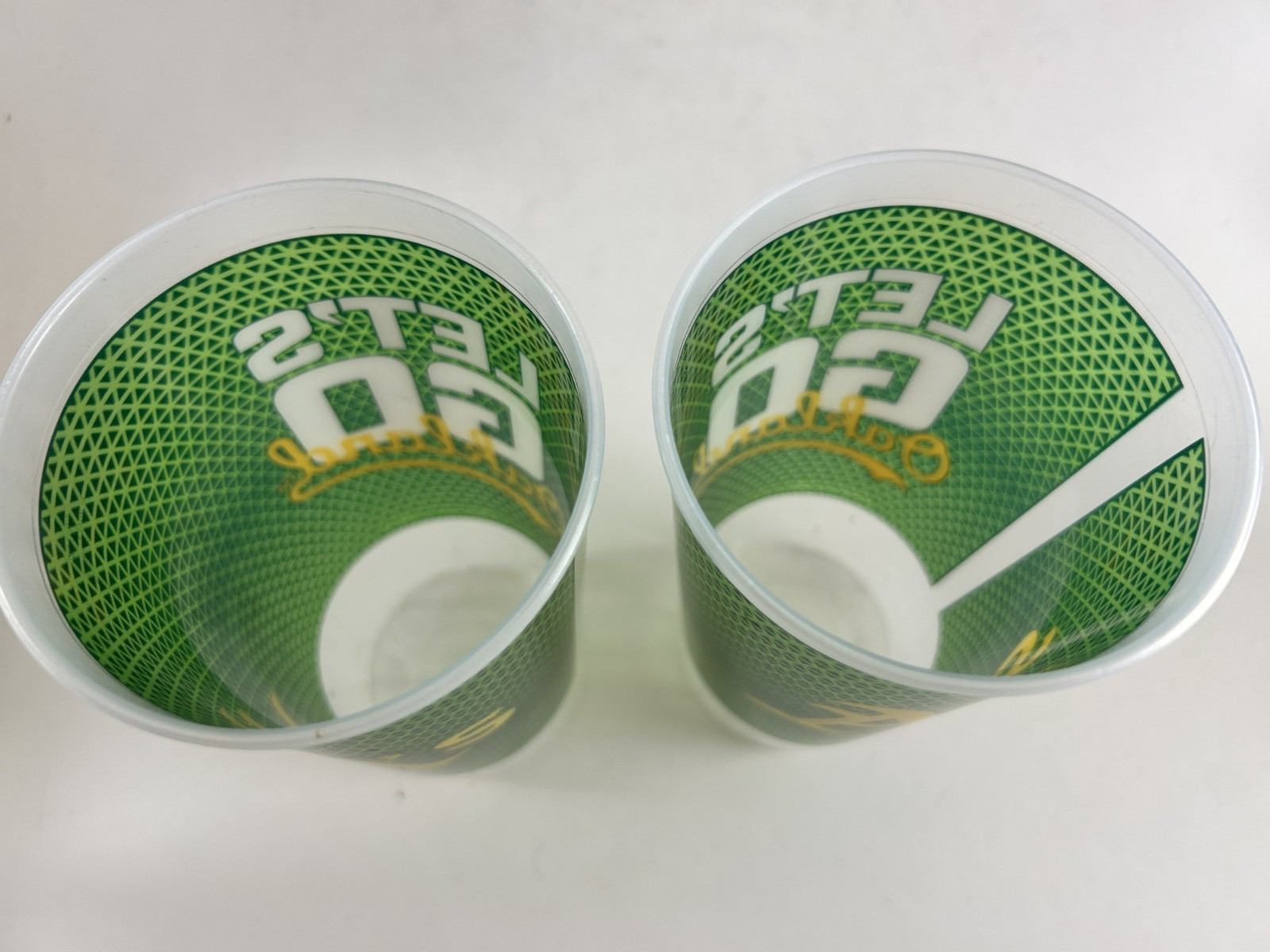LOT OF 2 OAKLAND A’S PLASTIC DRINKING CUPS BPA FREE