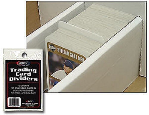(30) BCW Trading Card Dividers (3 Packs) White Heavy Duty With Write On Surface