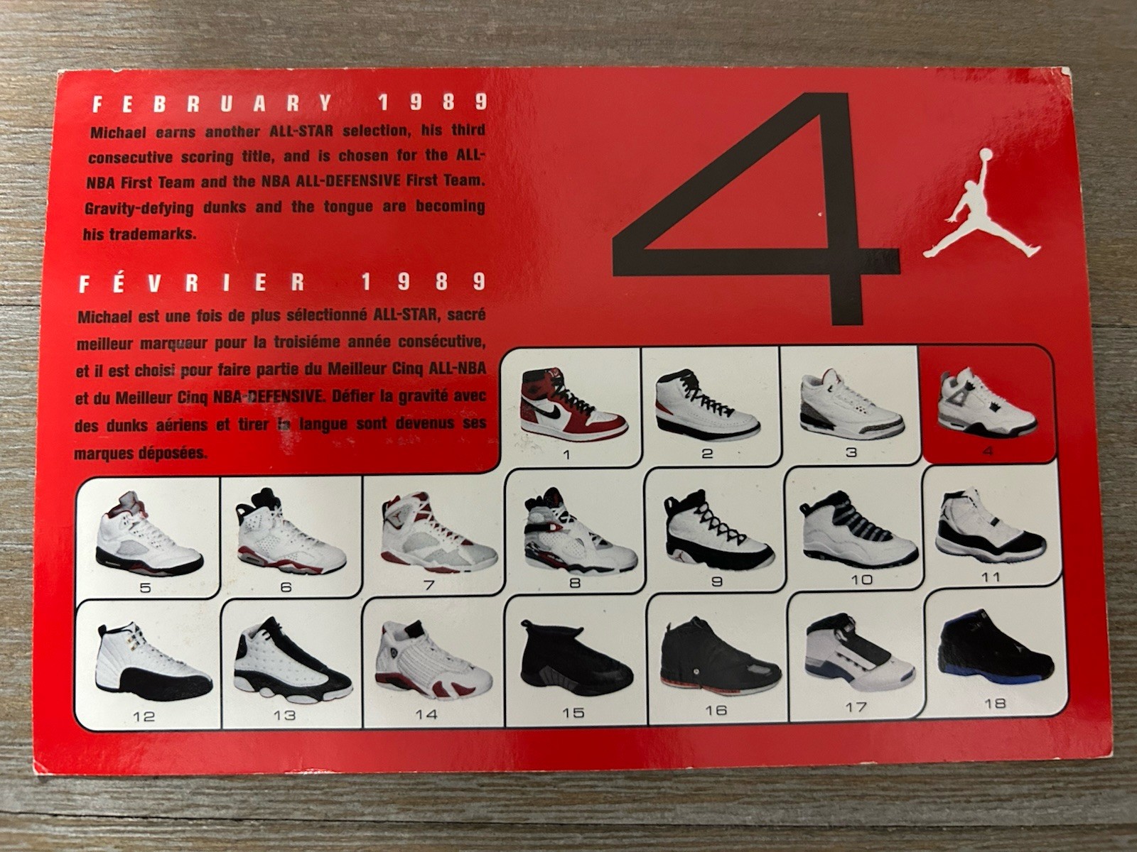 Nike Air Jordan IV 4 Retro Michael Jordan Playground Shoe Box Card Image