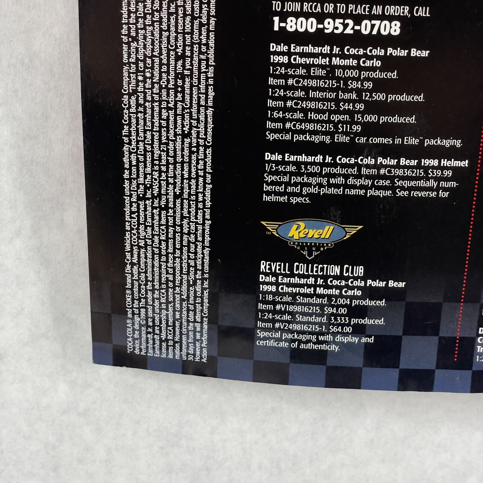 Dale Earnhardt Sr. (#3) & Jr. (#1) 1998 Coca Cola Nascar Racing Poster ￼ 16×22