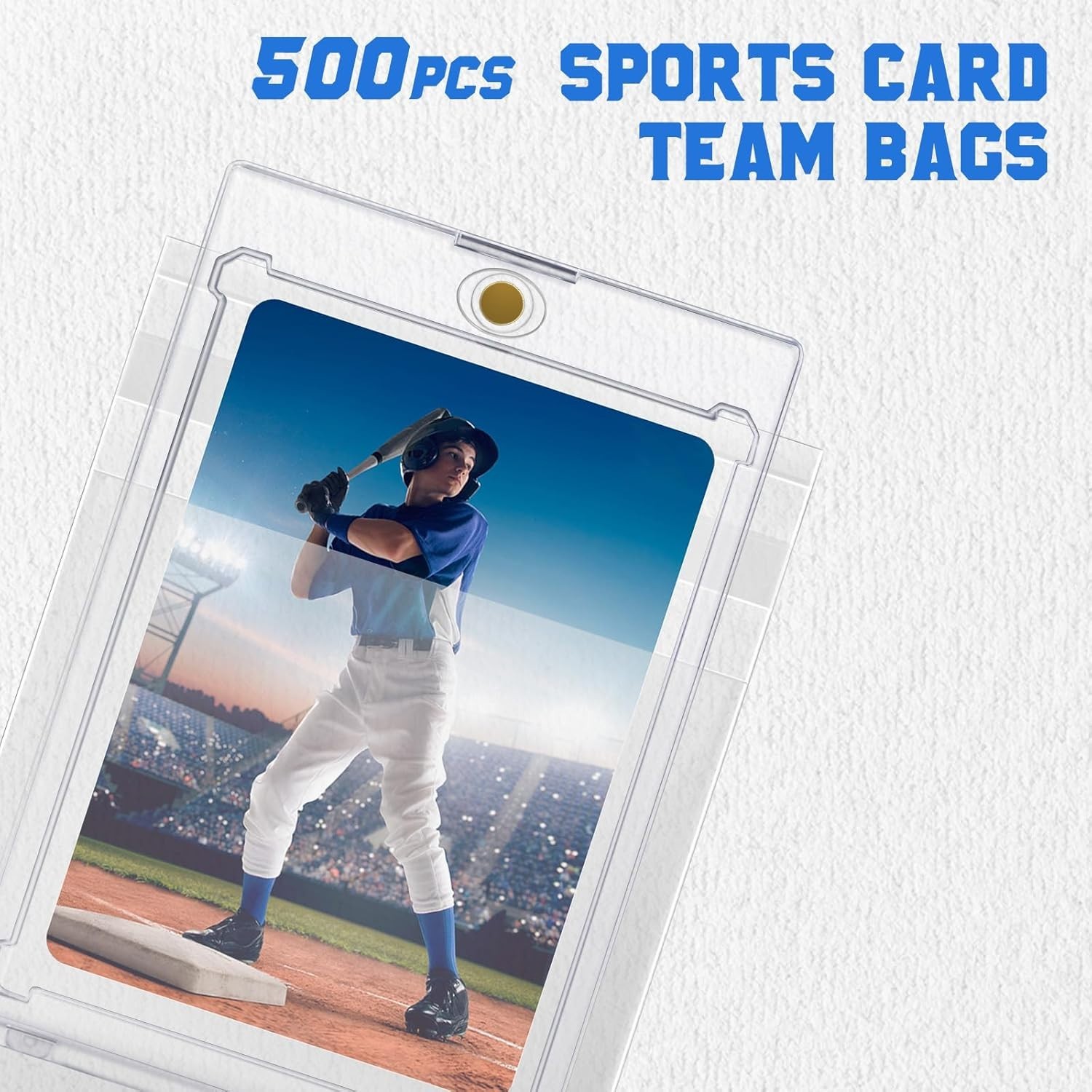 DEDC 500Pcs Team Bags for One Touch Magnetic Card Holder, Team Bags for Tradi