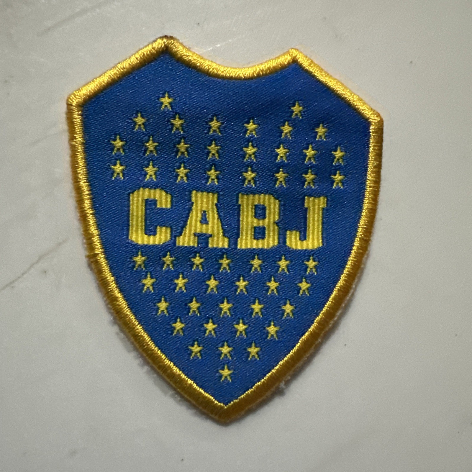 BOCA JUNIORS FABRIC Patch 3 Inches Vintage Iron On See SOCCER Argentina