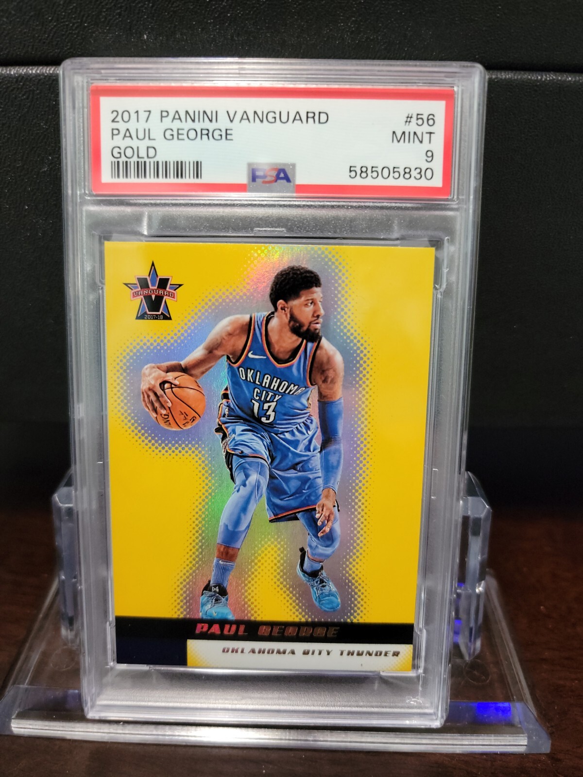 2017 Panini Vanguard 56 Paul George Gold PSA 9 🔥🔥🔥🔥🔥POP 1 NONE HIGHER📈📈📈