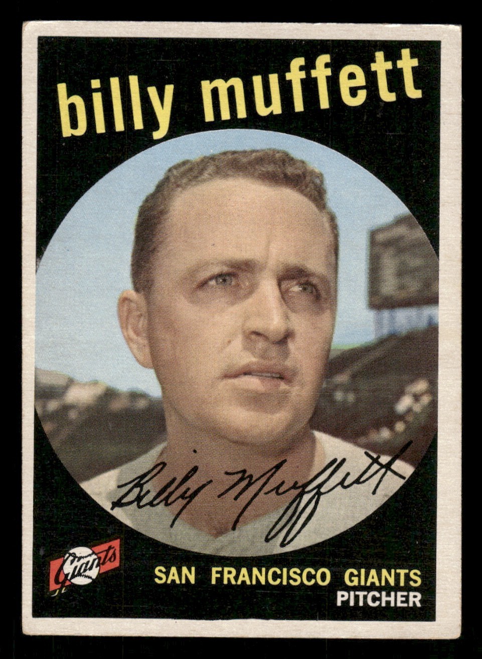 1959 Topps Baseball Card #241 Billy Muffett San Francisco Giants