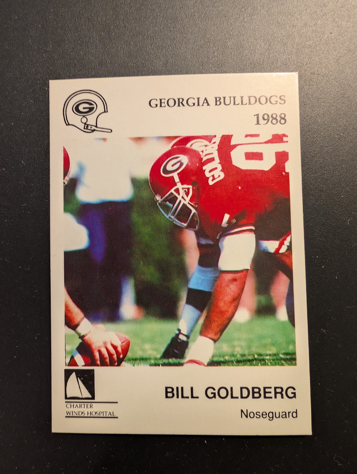 1988 McDag Bill Goldberg – Georgia Bulldogs – First Card of Goldberg – Low Pop!