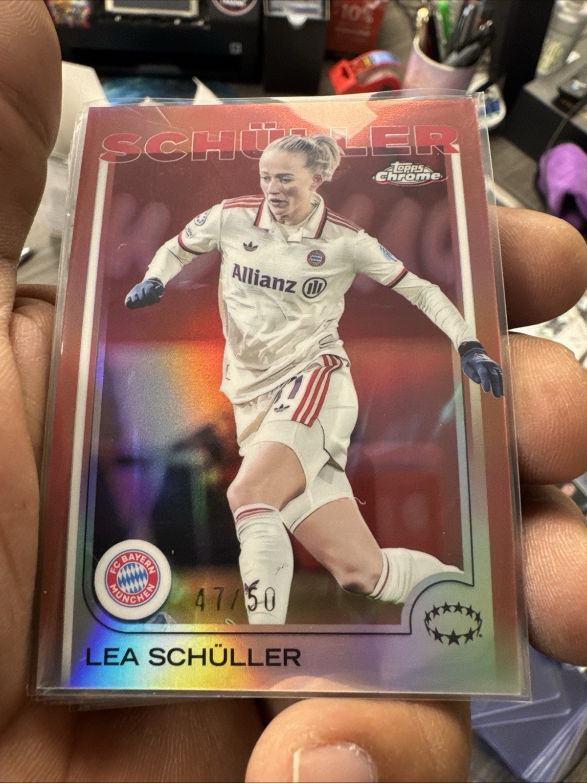 2024-25 Topps Chrome Lea Schuller Rose Gold /50 UEFA Women’s Champions UWCL