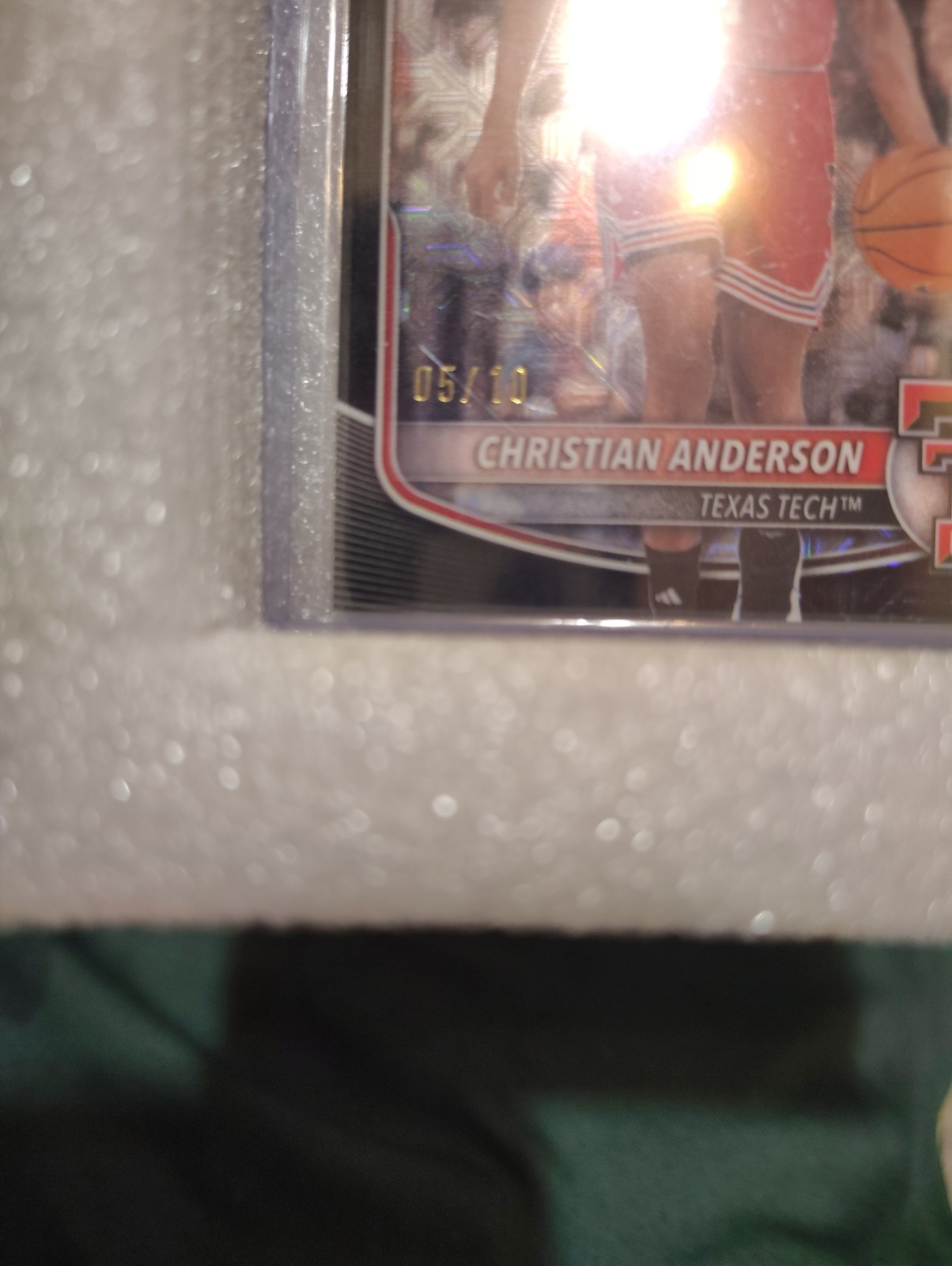 2025 Bowman Chrome Black Mojo Refractor Christian Anderson 1st Texas Tech #05/10