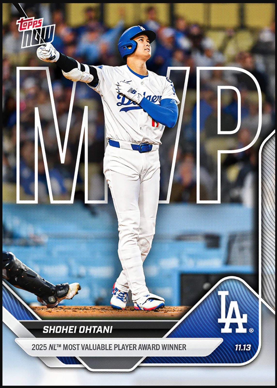 2025 Topps Now Shohei Ohtani #OS-7 – National League MVP Los Angeles Dodgers