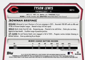2026 Bowman Sapphire Edition #BCP-5 Tyson Lewis