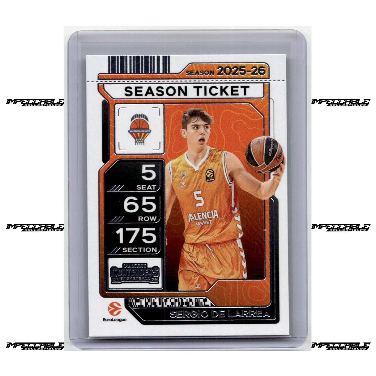 2025-26 Panini Contenders EuroLeague – #42 Sergio De Larrea Rookie SP