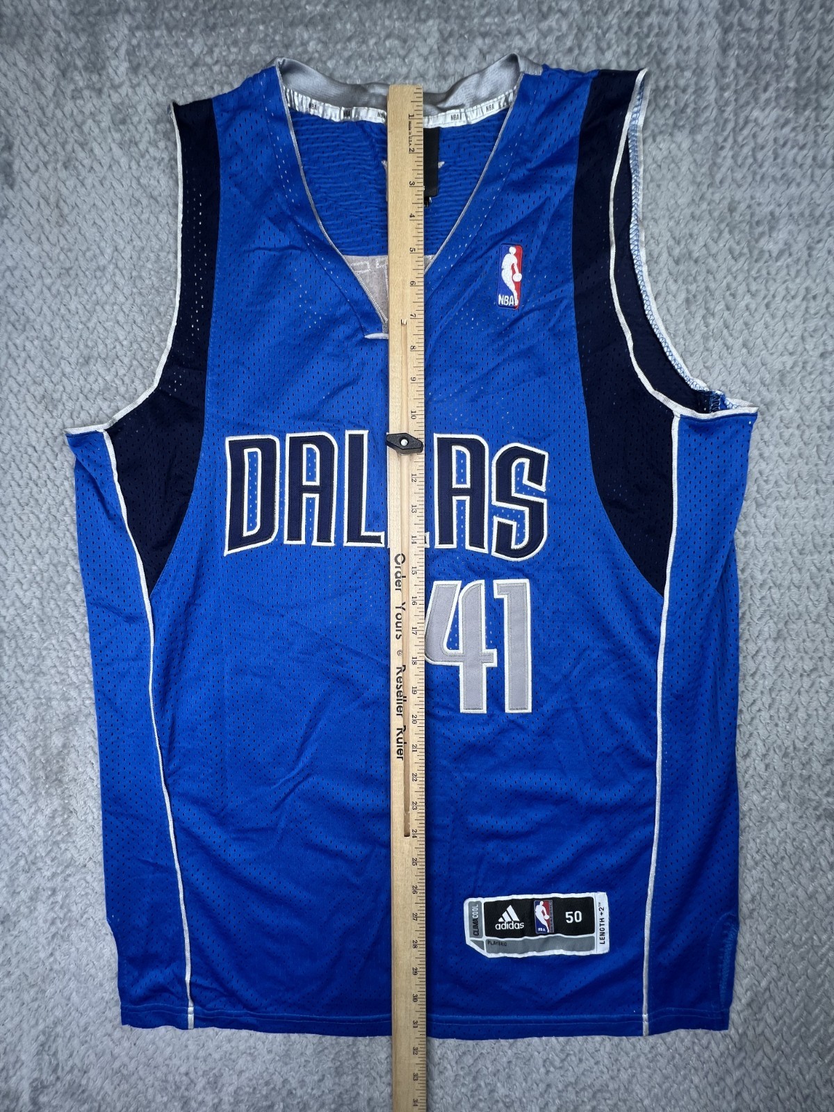 Adidas Dirk Nowitzki Dallas Mavericks Jersey Basketball Mens Size 50 Adult