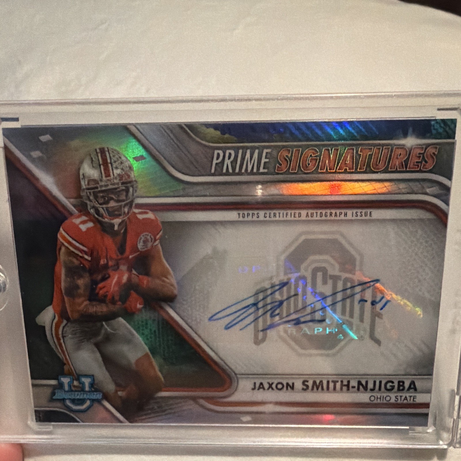 Topps 2023 Bowman Univ Chrome Jaxon Smith-Njigba Auto /50 PCS-JS OSU Ungraded