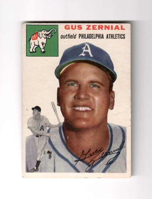 Gus Zernial 1954 Topps Philadelphia Athletics Baseball Card #2