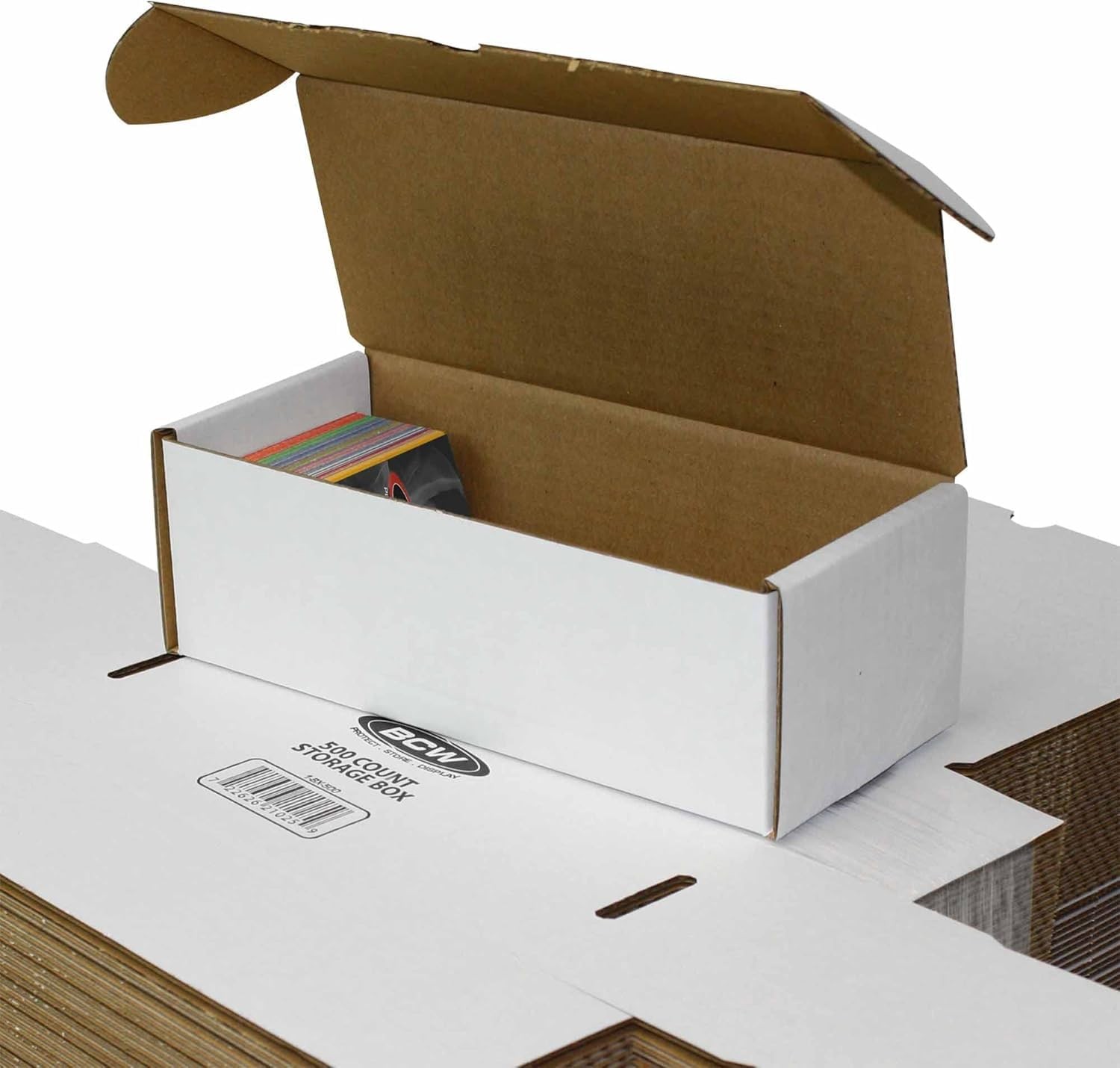500 Count Cardboard Card Storage Box – 1 Pack | Bulk Trading Card Box for Spo…