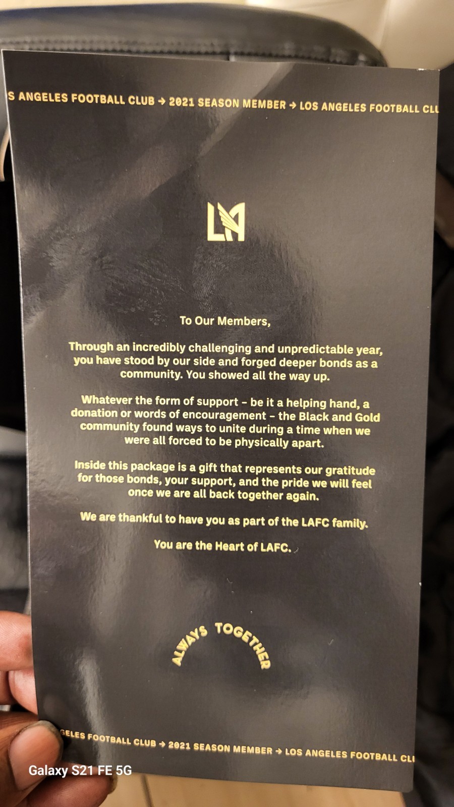 LAFC (Los Angeles Football Club) Official Members Scarf & Pin Set.