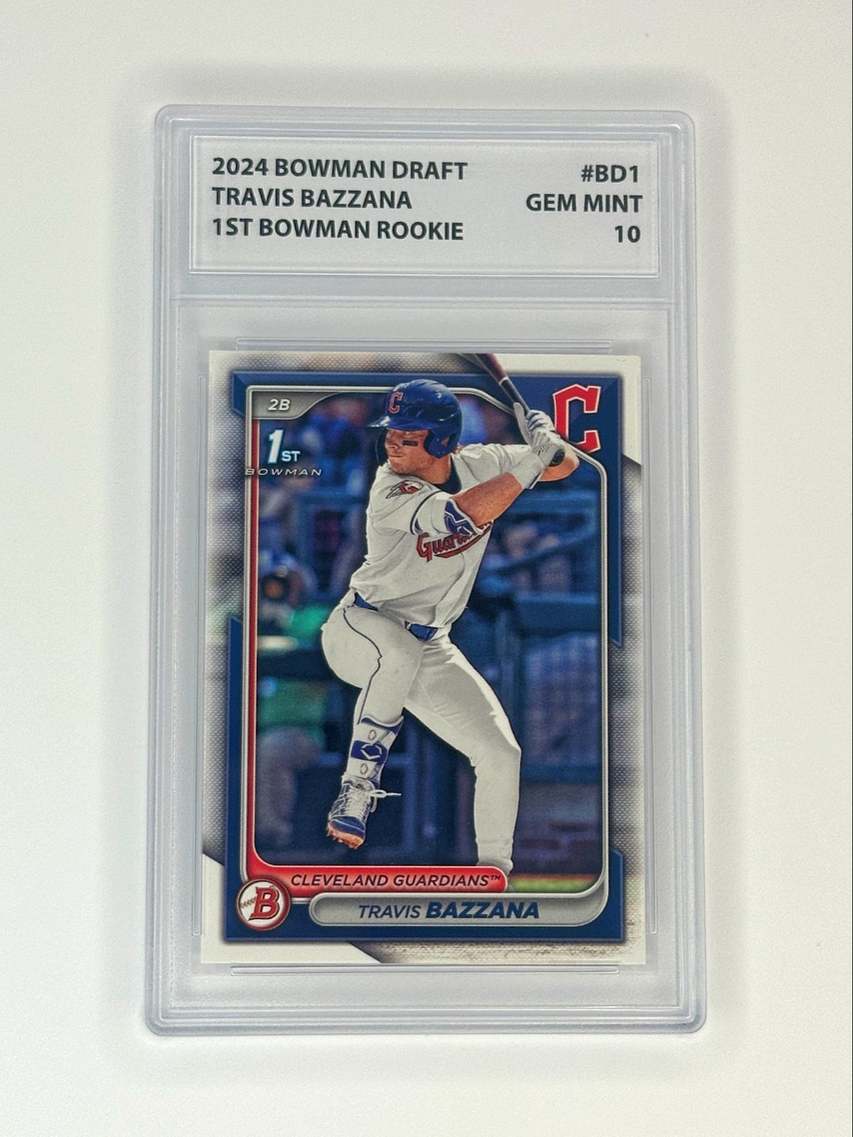 Travis Bazzana Graded 10 Gem Mint 2024 1st Bowman Rookie Guardians